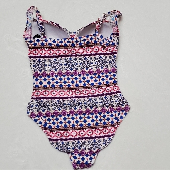 LA Blanca Romance OTS Sweetheart Mio Multi-color Padded One-piece Swimsuit 10 - Picture 7 of 14